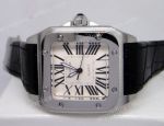 Replica Cartier Santos White Dial Japan Quartz Watch 33mm Midsize
